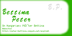 bettina peter business card